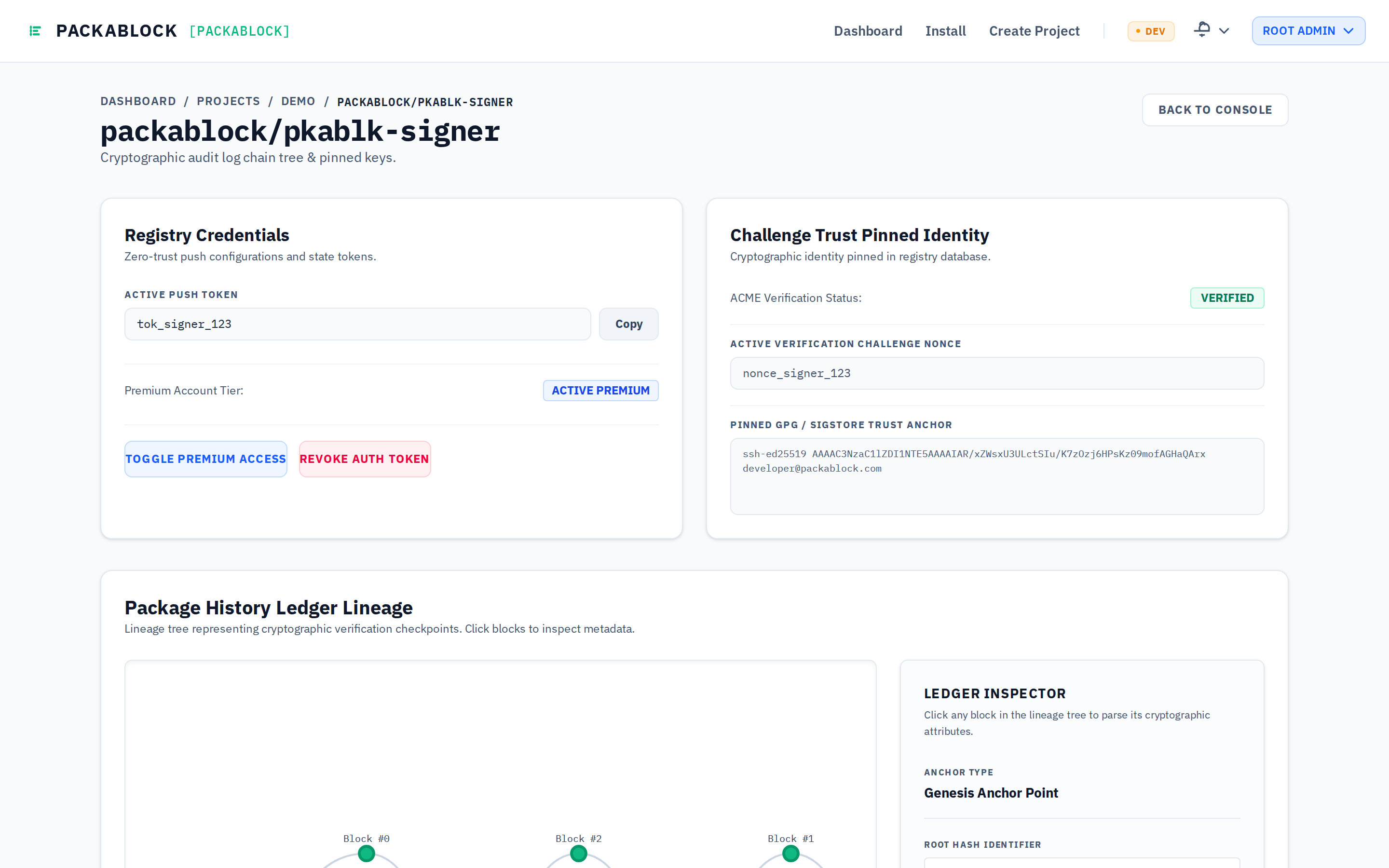 Zero-Trust Push Credentials and Trust Anchors