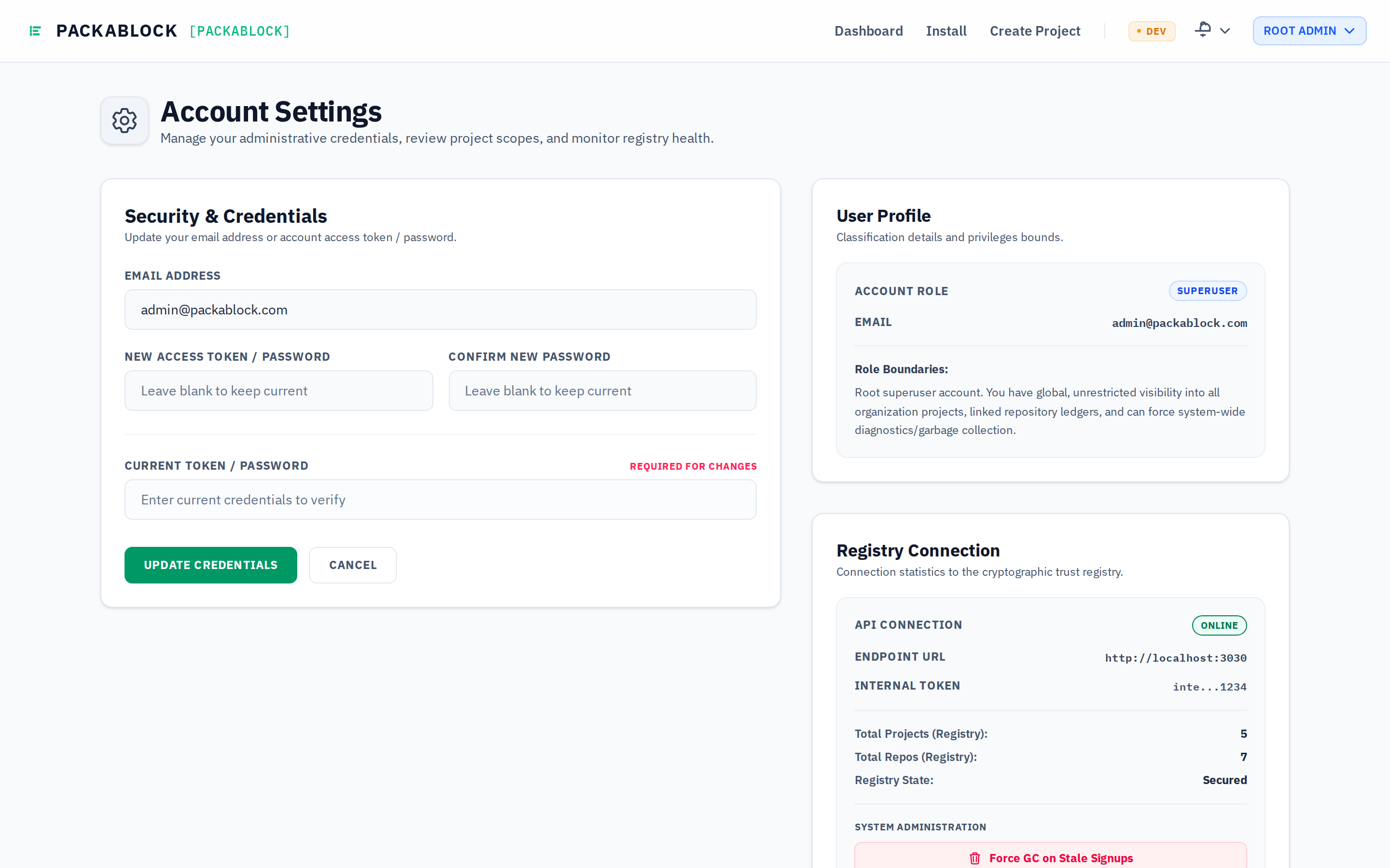Organization Settings